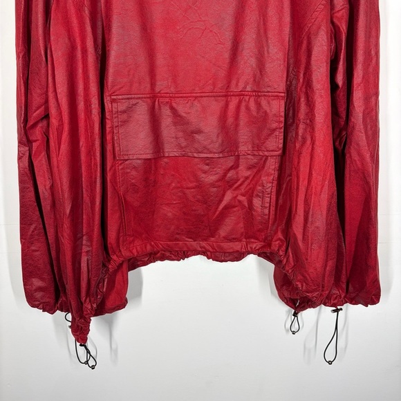 Alembika Red Faux Suede Hoodie Size 3 or US 10/12 - Picture 5 of 12